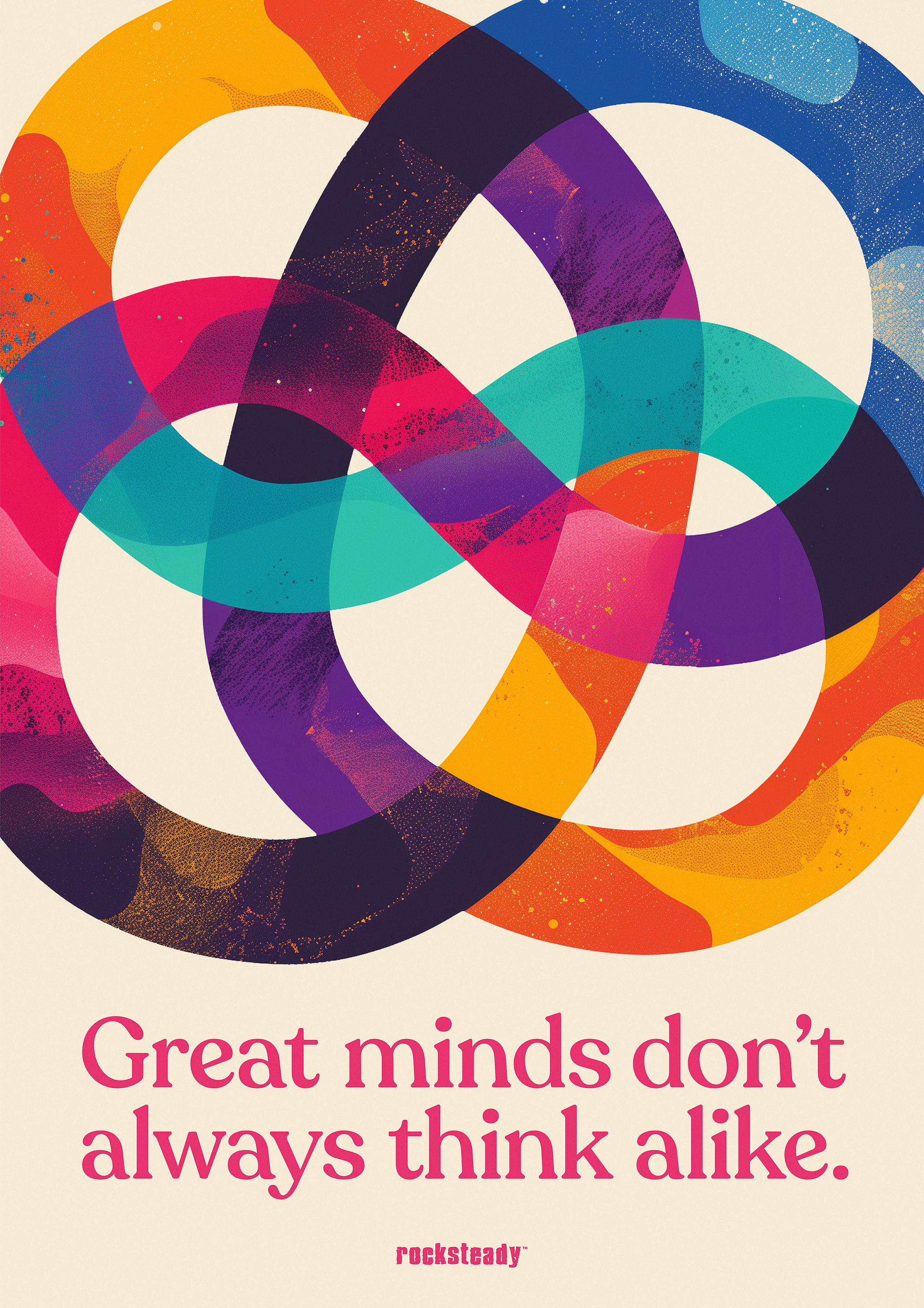 Great minds don't always think alike — Rocksteady poster
