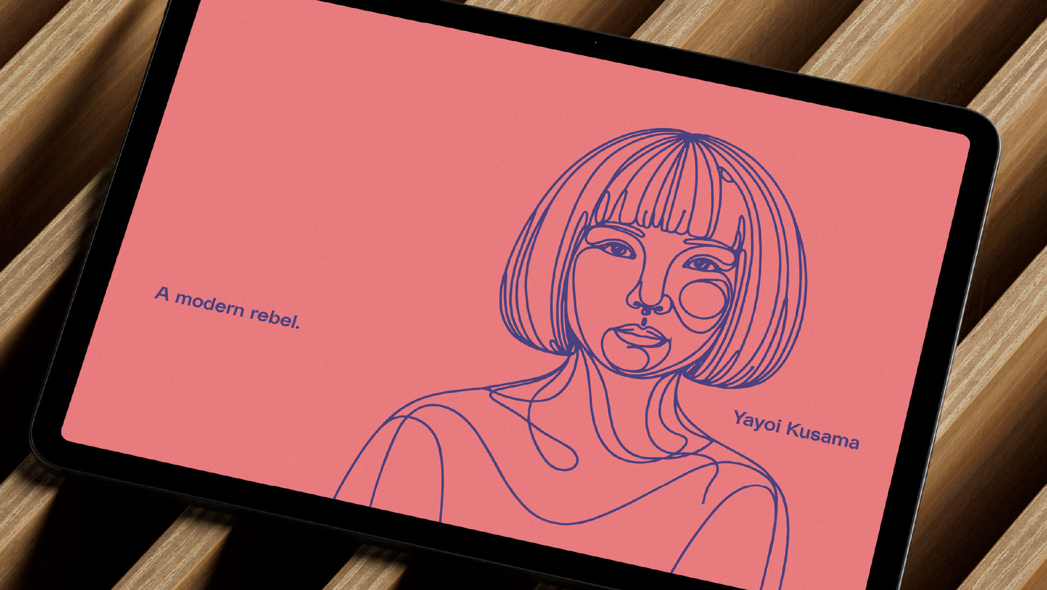 A modern rebel — Yayoi Kusama illustration on tablet