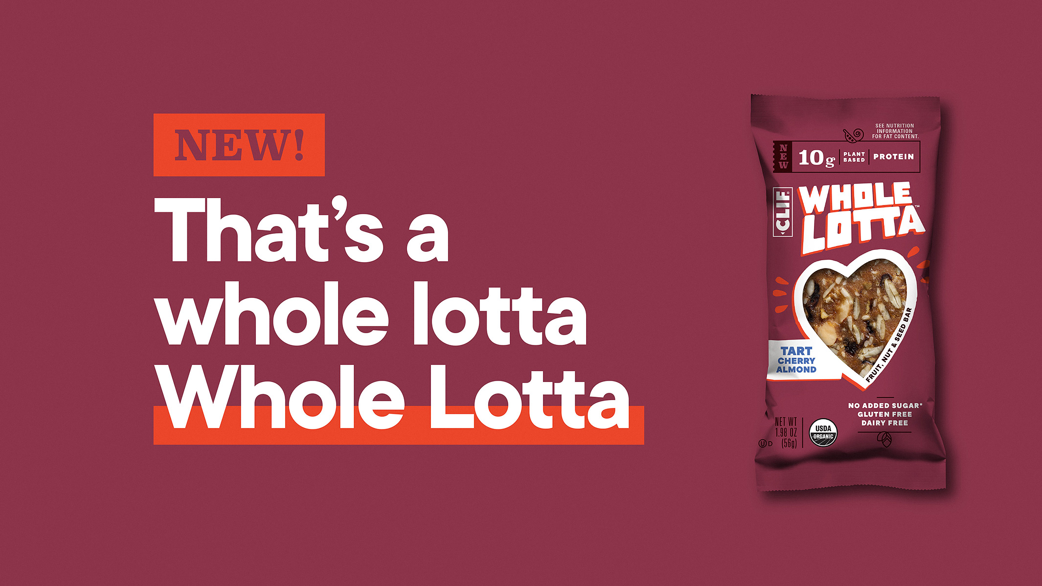 Clif Whole Lotta — new product launch creative
