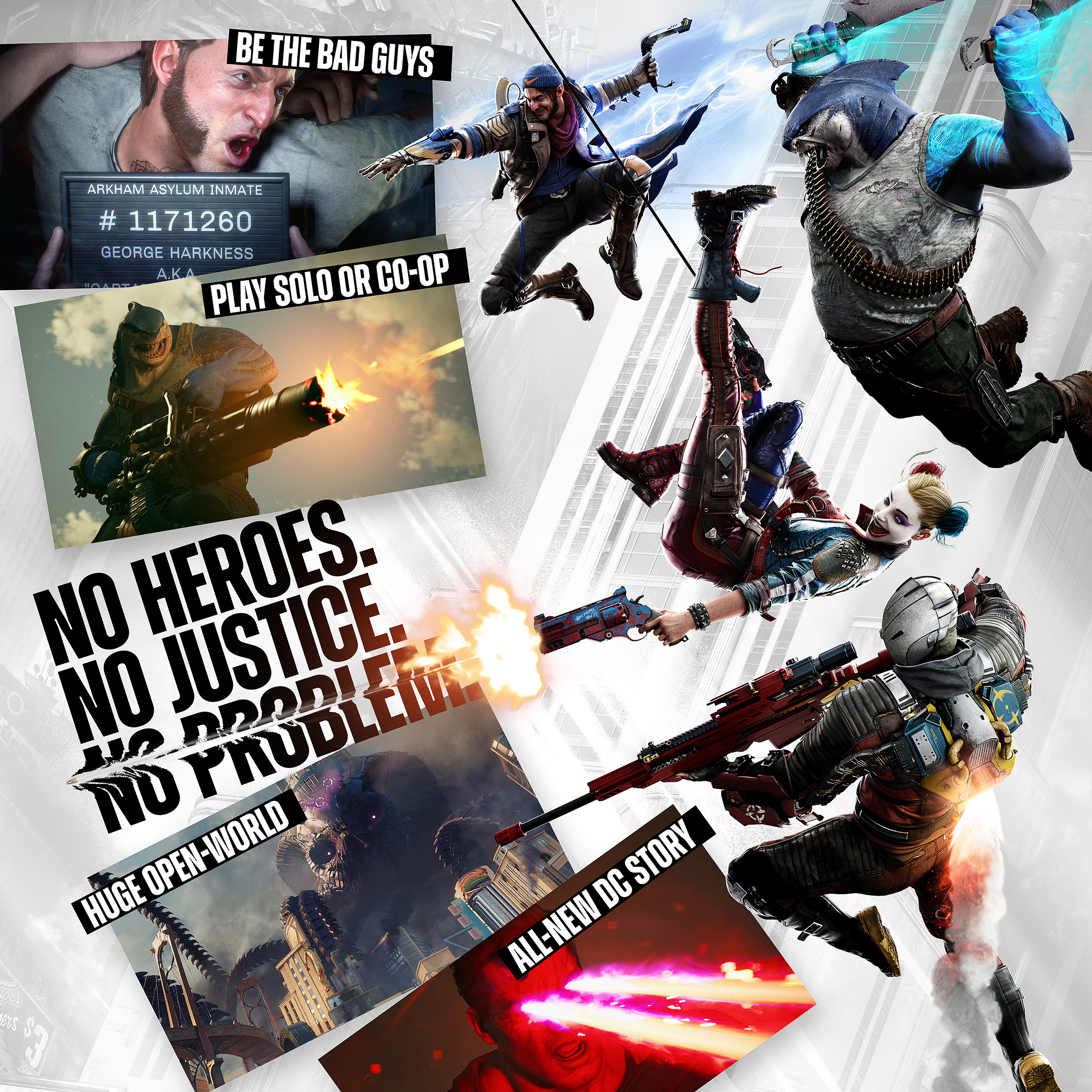 No Heroes No Justice No Problem keyart composition