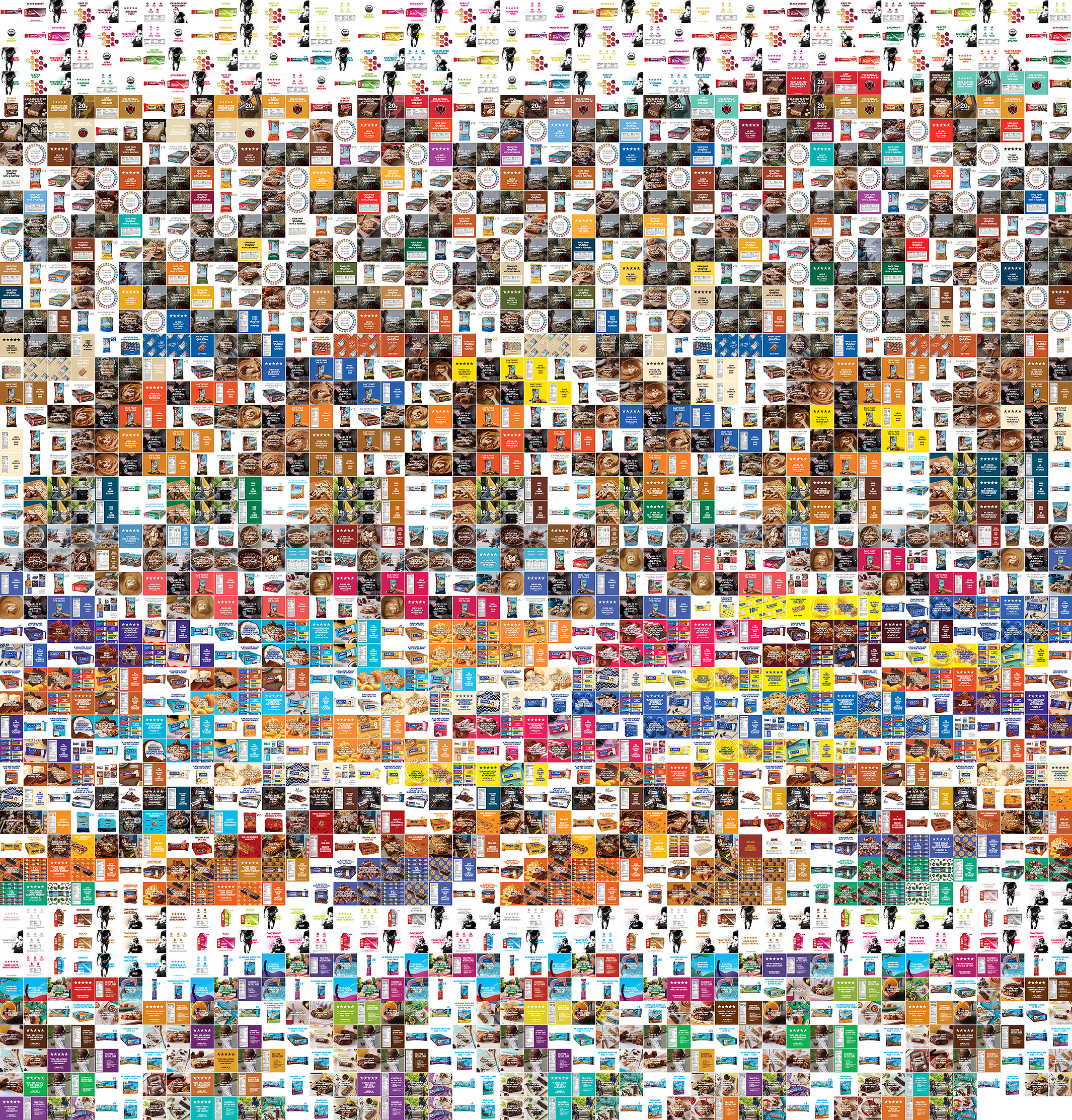 10,000 Clif Amazon assets — full catalogue mosaic