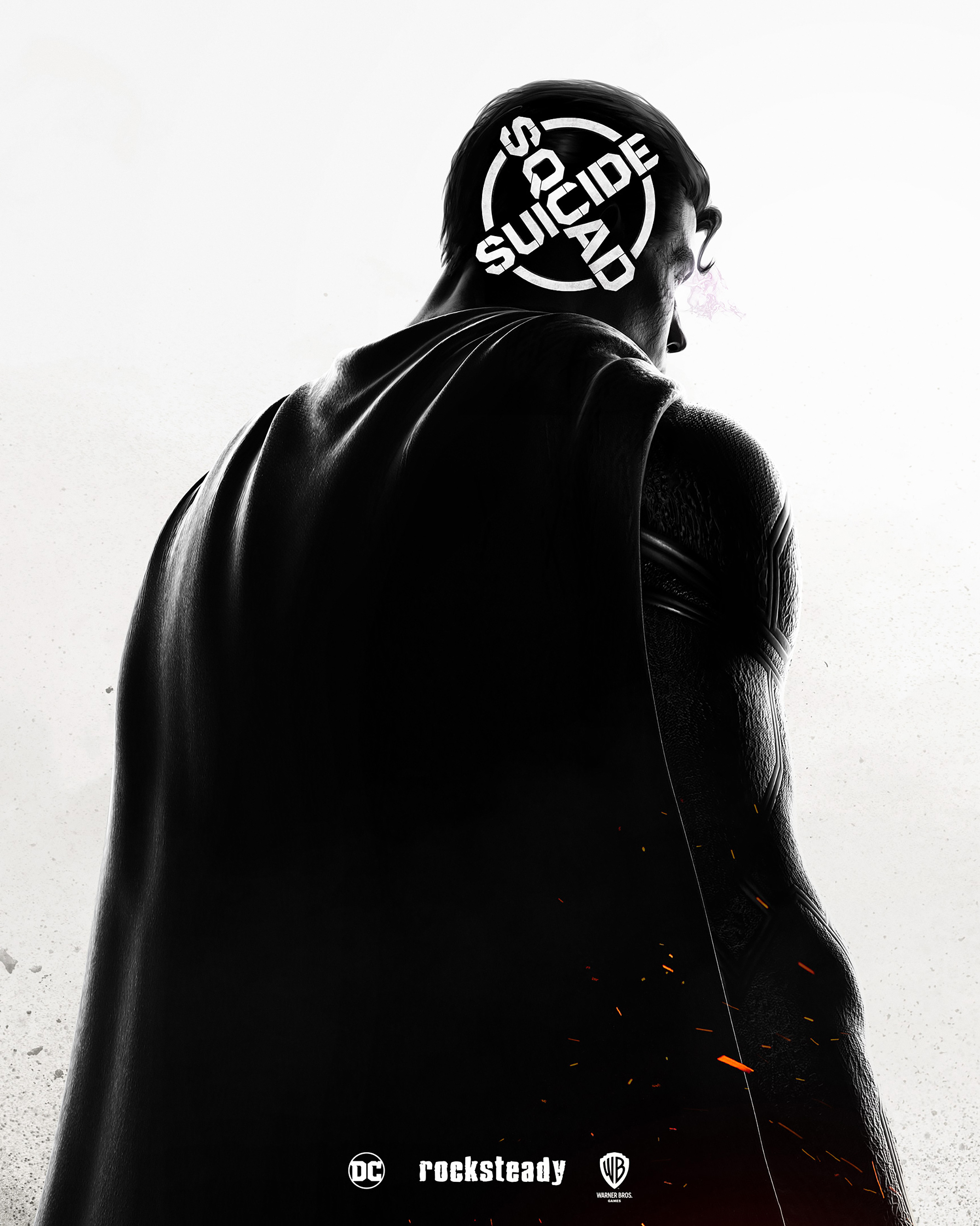 Superman silhouette with Suicide Squad logo