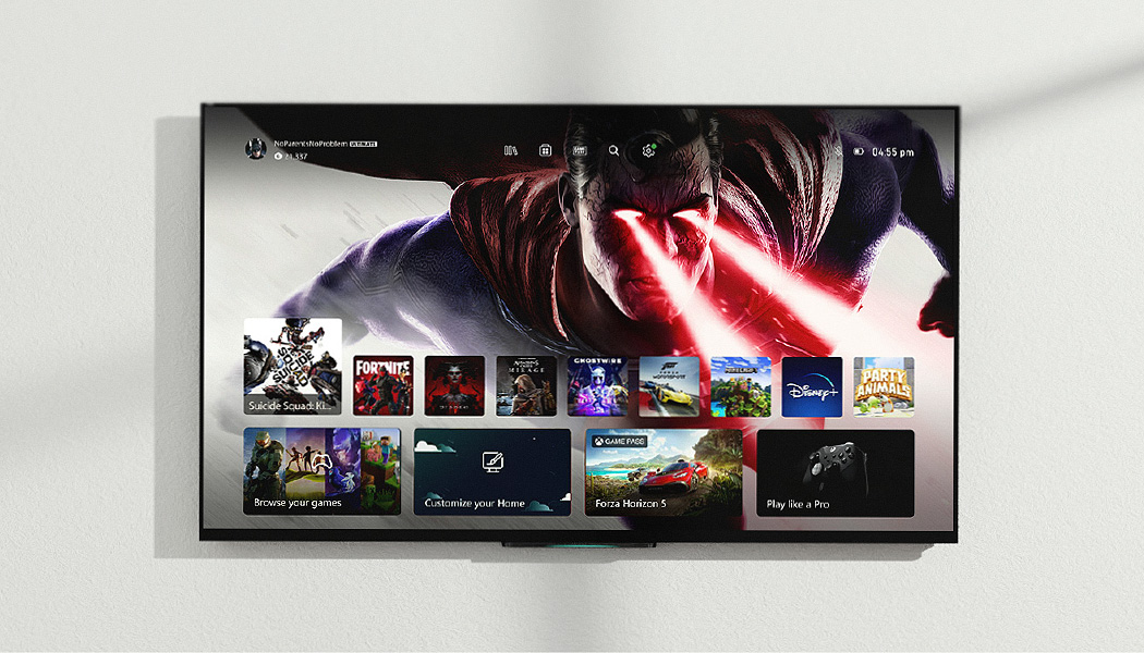 Suicide Squad game on a television